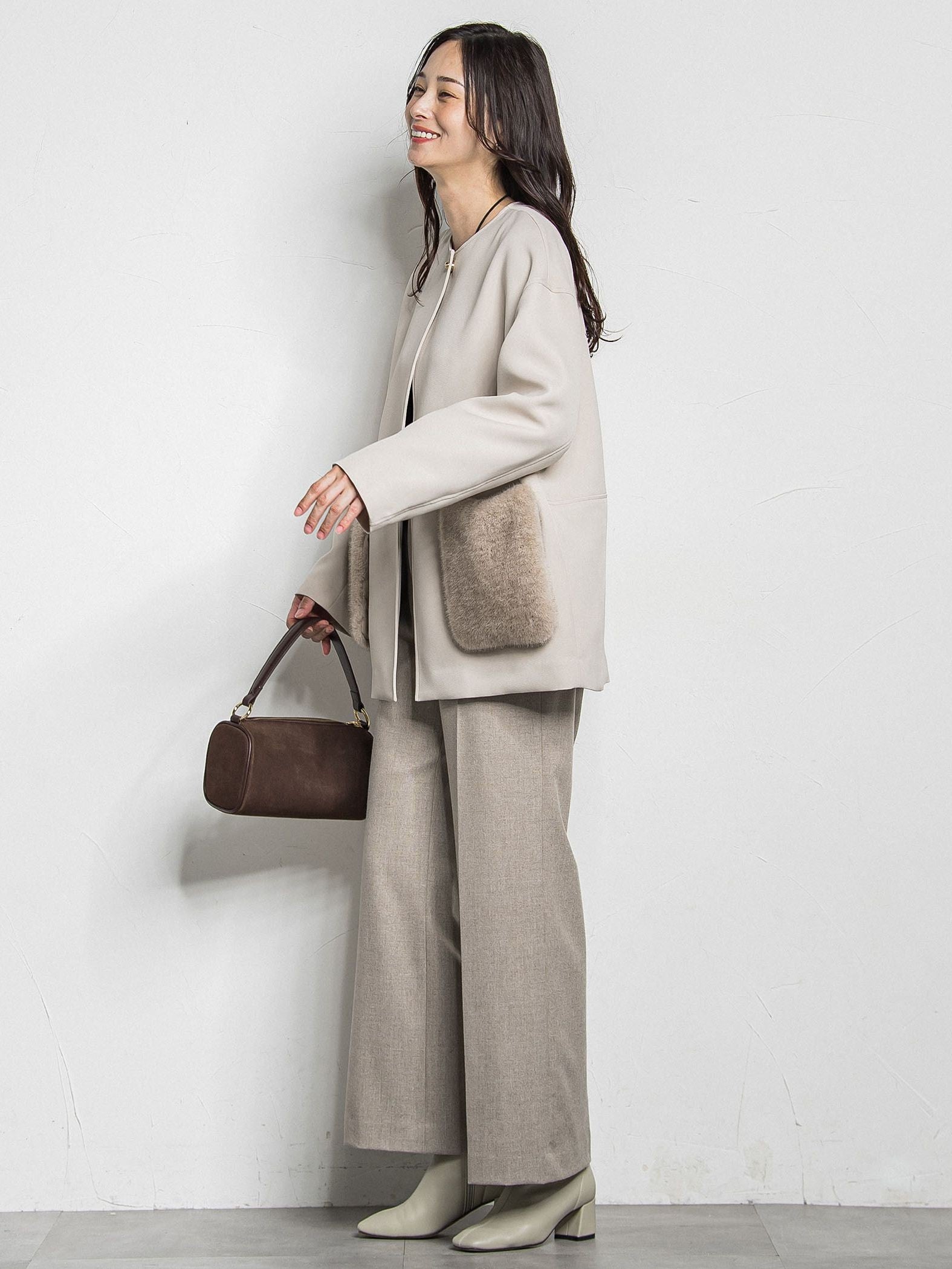 両面起毛ワイドパンツ≪WEB限定13号/洗える/セットアップ対応≫