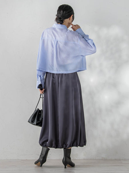 PLUM ROYAL SATINスカート≪手洗い可能≫