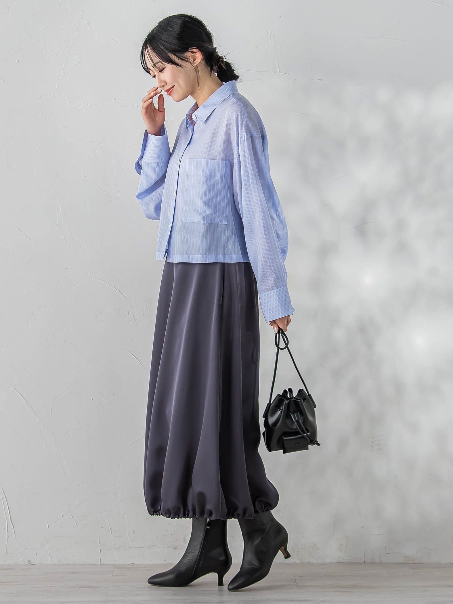 PLUM ROYAL SATINスカート≪手洗い可能≫