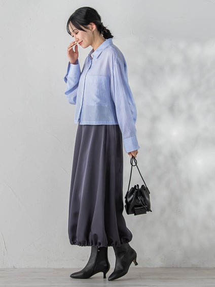 PLUM ROYAL SATINスカート≪手洗い可能≫