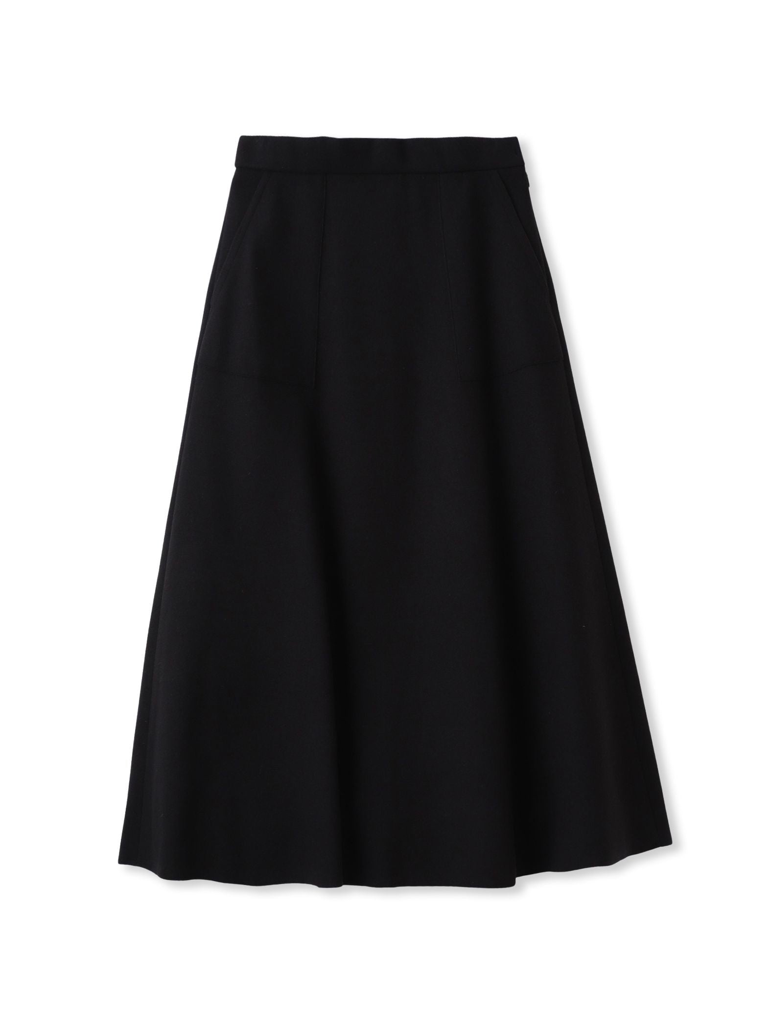 【WEB限定】ライトジャージメルトンスカート≪手洗い可能≫