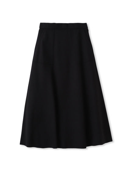 【WEB限定】ライトジャージメルトンスカート≪手洗い可能≫