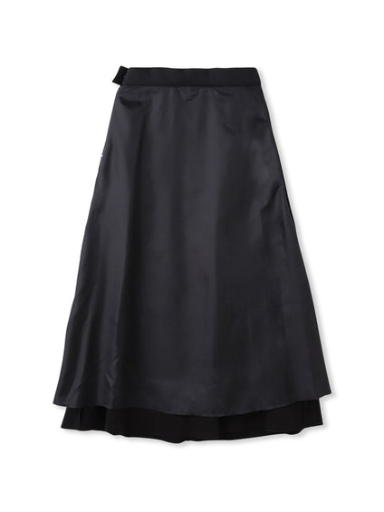 【WEB限定】ライトジャージメルトンスカート≪手洗い可能≫