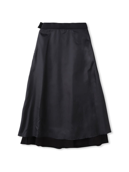 【WEB限定】ライトジャージメルトンスカート≪手洗い可能≫