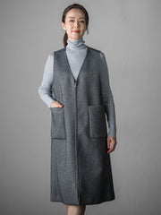 【大きいサイズ】ウールツイードボンディングジャンスカ