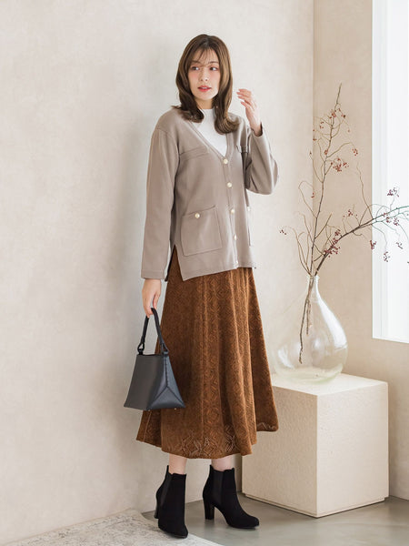 起毛カットレースフレアスカート≪手洗い可能≫ | ketty（ケティ  