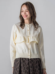 【WEB限定】フリルクルーカーディガン