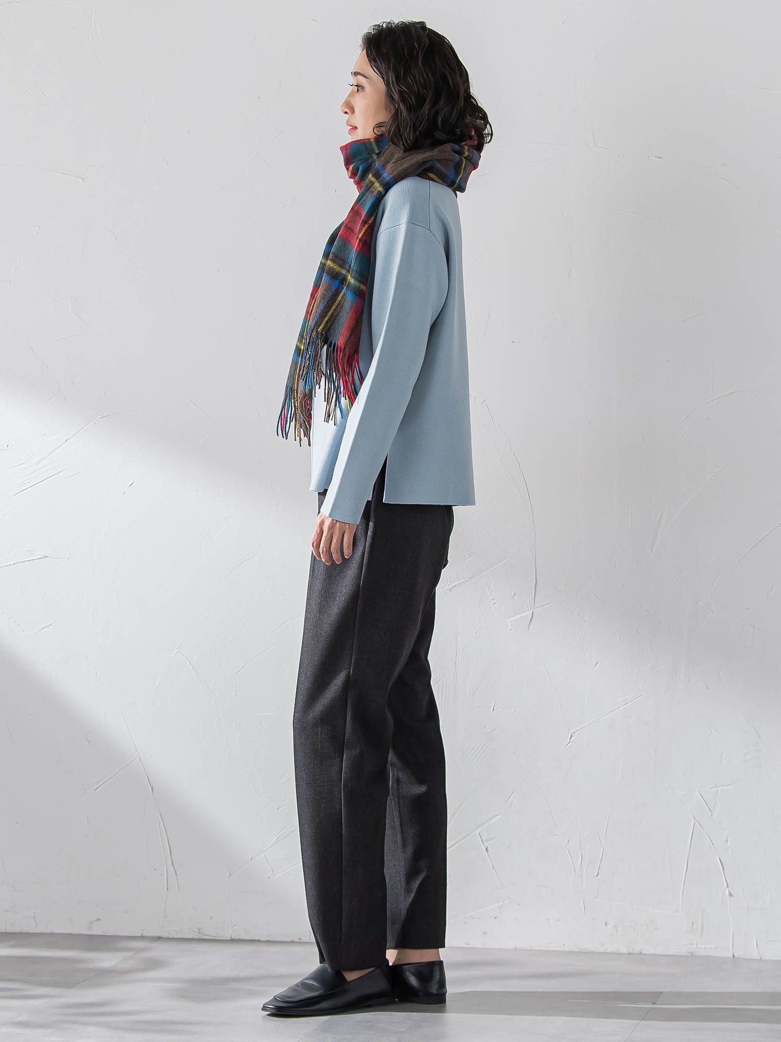 チェックマフラー