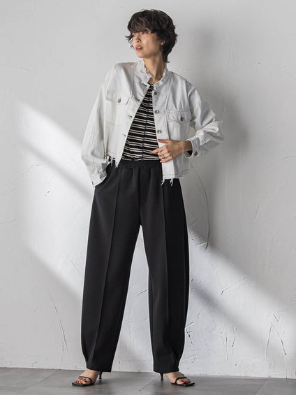 【えらべるSETUP】叶えるイージーカーブパンツ≪手洗い可能≫