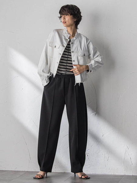 【えらべるSETUP】叶えるイージーカーブパンツ≪手洗い可能≫