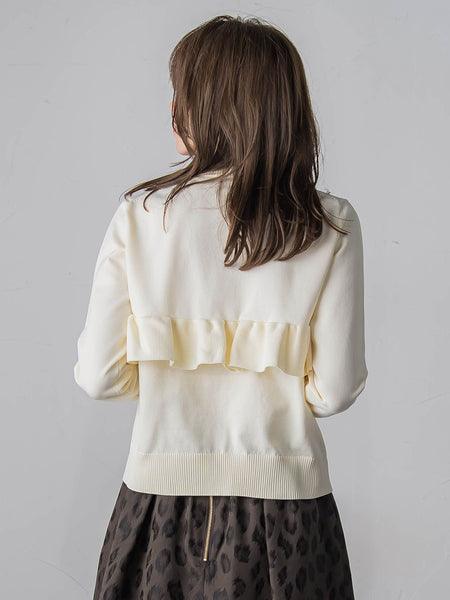 【WEB限定】フリルクルーカーディガン