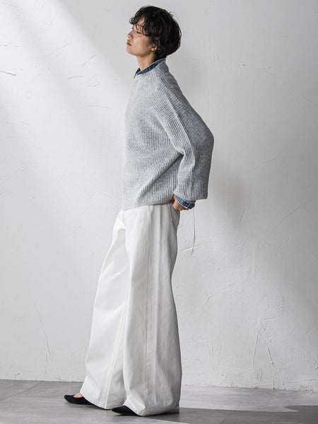 ラメリブボトルネックニット≪手洗い可能≫