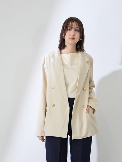 ストレッチツイルダブルボタンテーラードジャケット