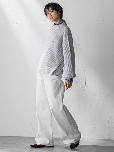 ラメリブボトルネックニット≪手洗い可能≫