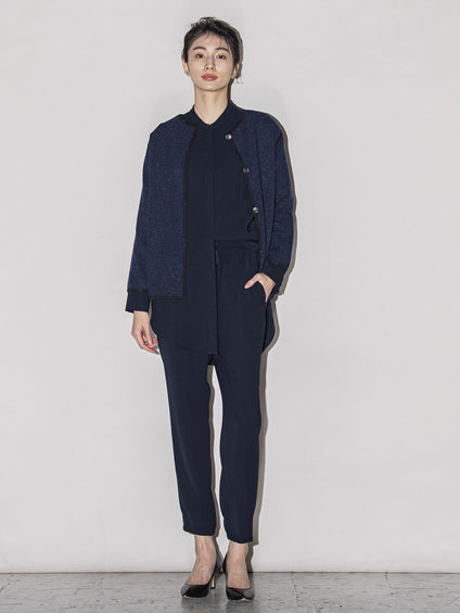 ダブルクロス2WAYロングシャツブラウス≪洗濯機で洗える/セットアップ対応≫