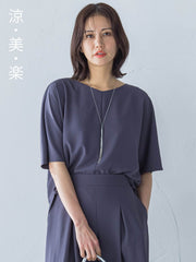 ≪シリーズ累計2万枚突破！≫【涼・美・楽】ハーフスリーブブラウス《WEB限定カラー》