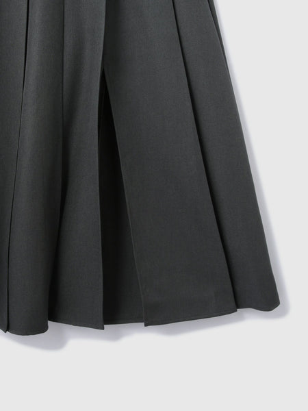 ワイドプリーツスリットスカート≪手洗い可能≫