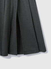 ワイドプリーツスリットスカート≪手洗い可能≫