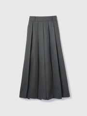 ワイドプリーツスリットスカート≪手洗い可能≫