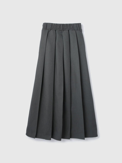 ワイドプリーツスリットスカート≪手洗い可能≫