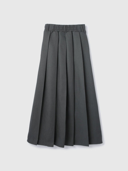 ワイドプリーツスリットスカート≪手洗い可能≫