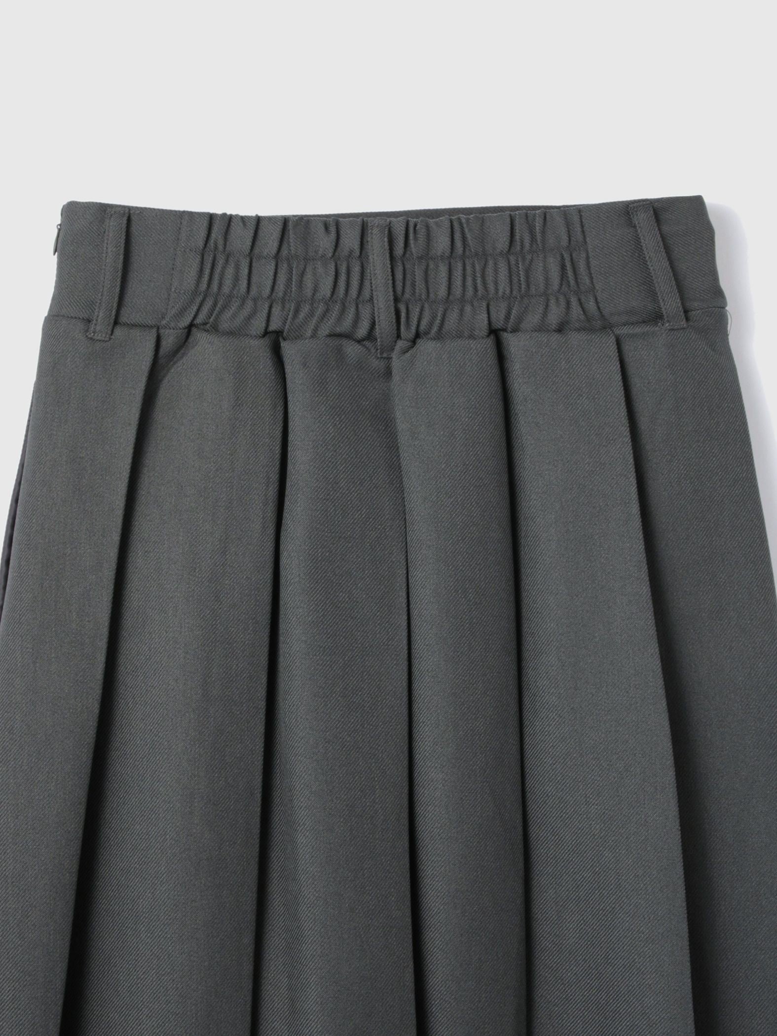 ワイドプリーツスリットスカート≪手洗い可能≫