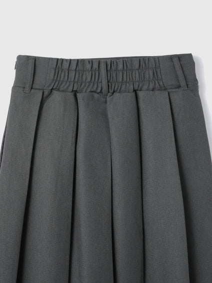 ワイドプリーツスリットスカート≪手洗い可能≫