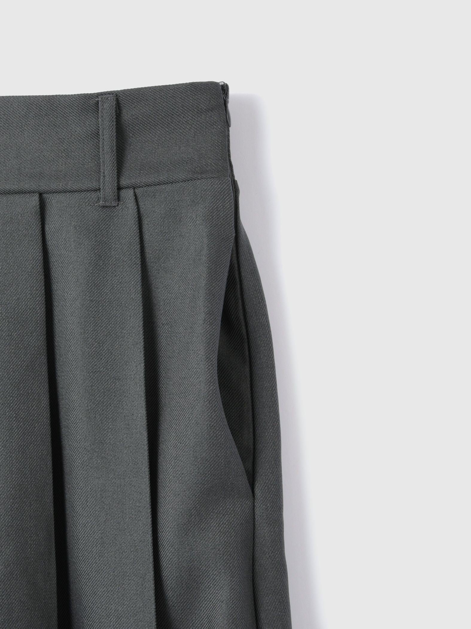 ワイドプリーツスリットスカート≪手洗い可能≫