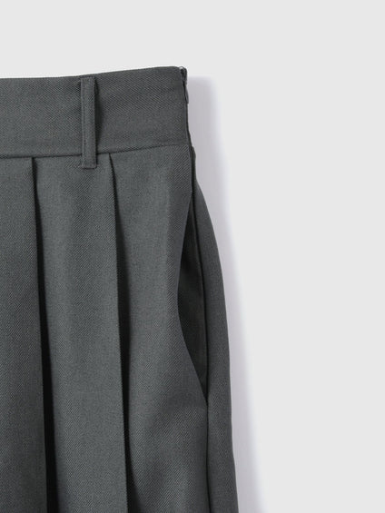 ワイドプリーツスリットスカート≪手洗い可能≫