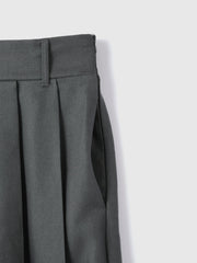 ワイドプリーツスリットスカート≪手洗い可能≫