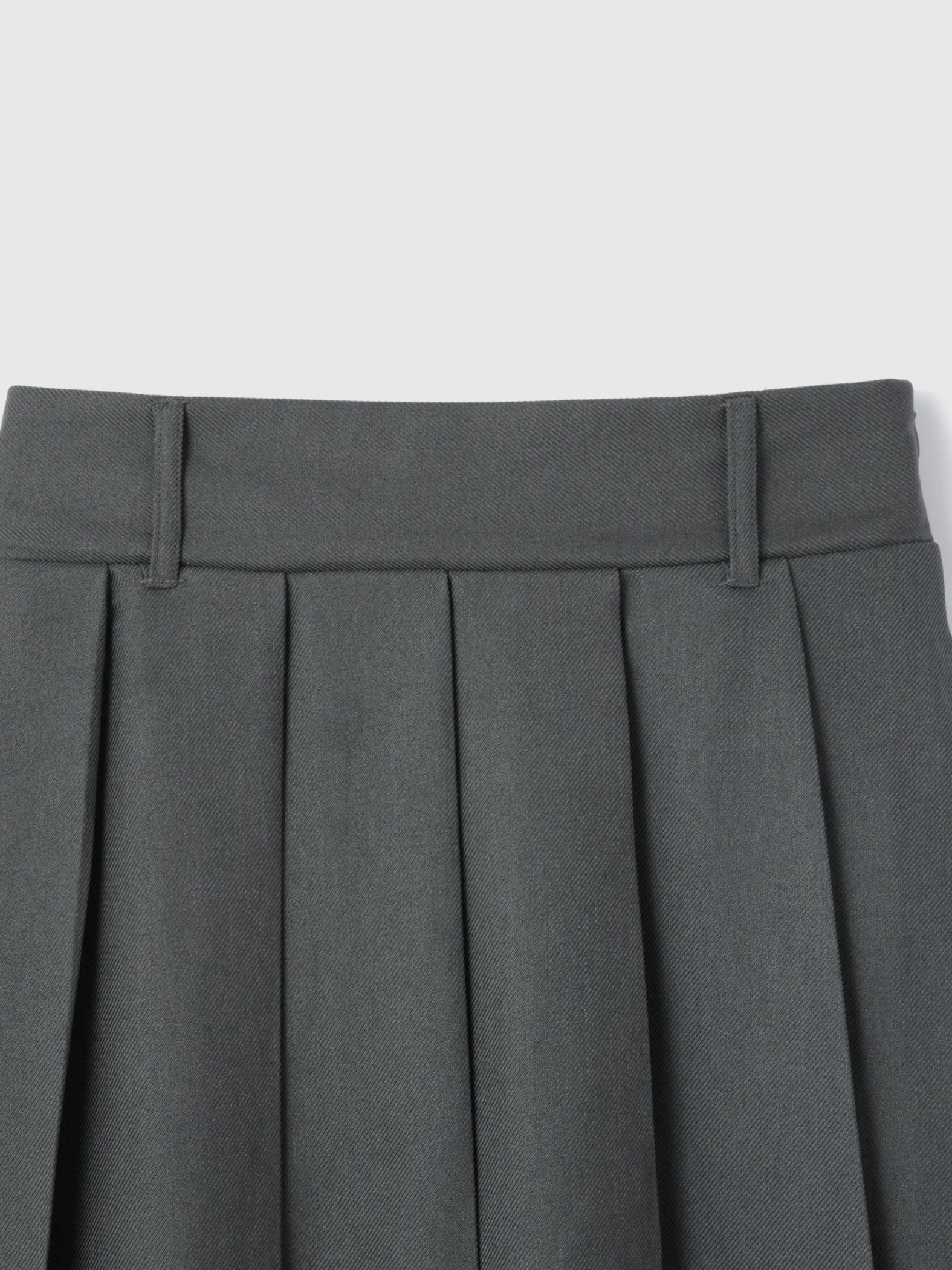 ワイドプリーツスリットスカート≪手洗い可能≫