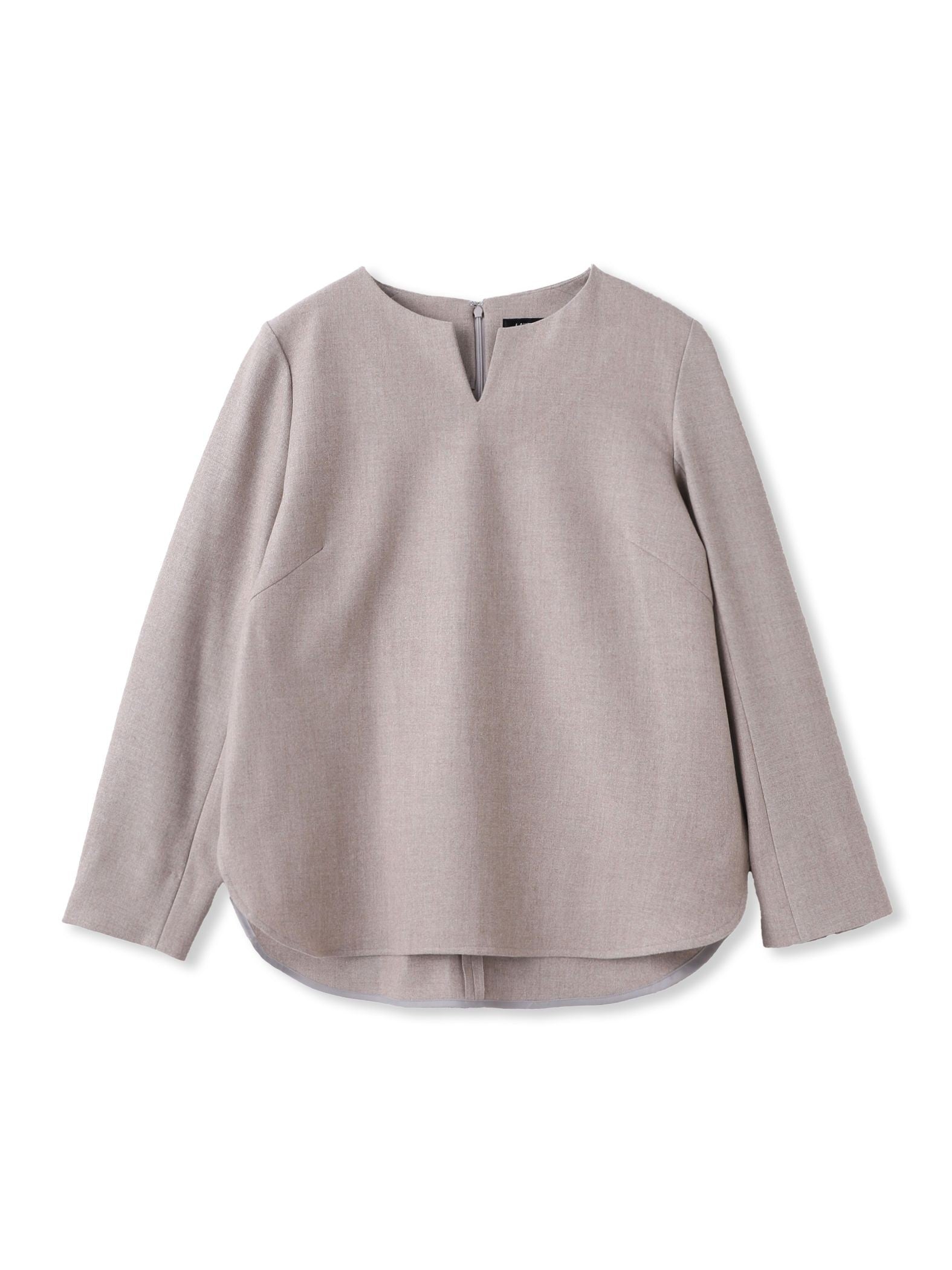 両面起毛キーネックブラウス＜WEB限定11号サイズ＞