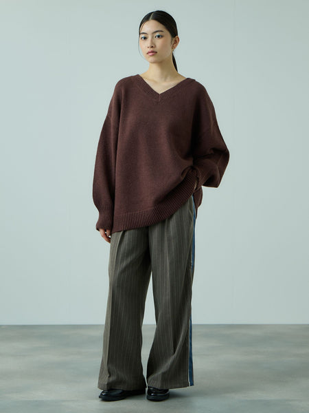 アルパカタッチVネックニットプルオーバー≪手洗い可能≫