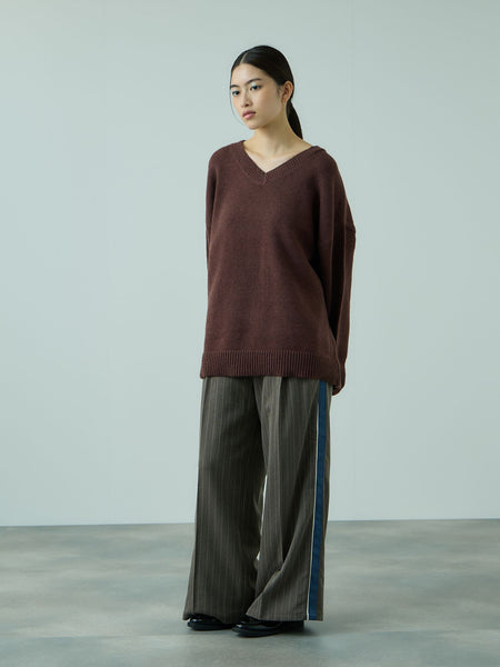 アルパカタッチVネックニットプルオーバー≪手洗い可能≫