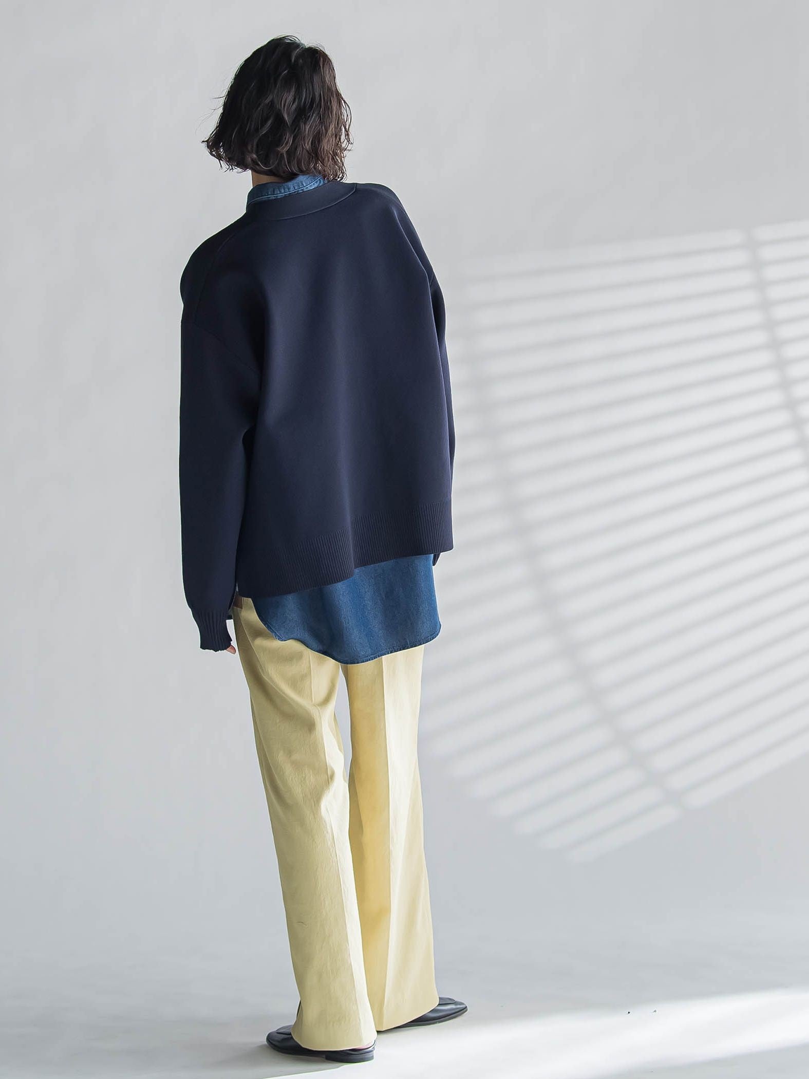 【WEB限定】シェルタリングワイドパンツ≪洗濯機で洗える≫