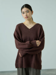 アルパカタッチVネックニットプルオーバー≪手洗い可能≫