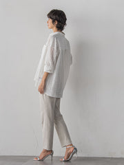 【WEB限定/+5cm丈長め】【極・名品パンツ】シェルタリングテーパードパンツ