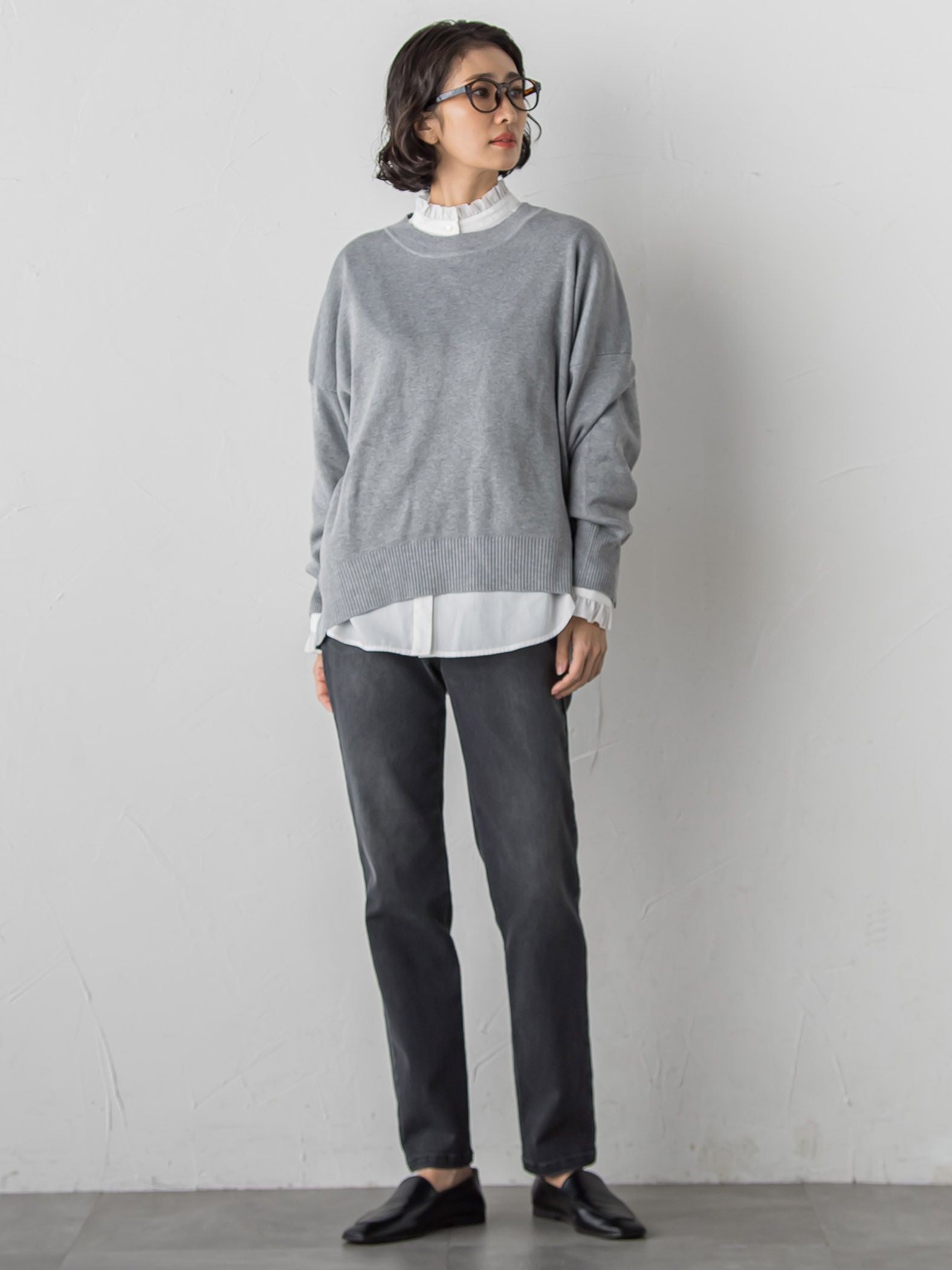 【WEB限定】”3コーデが叶う2点セット”ニット×シャツ