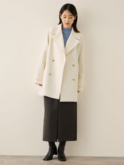 ウール調ジャージーオーバーサイズコート