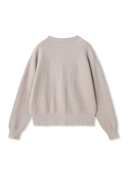 フクレジャガードニットカーディガン≪手洗い可能≫