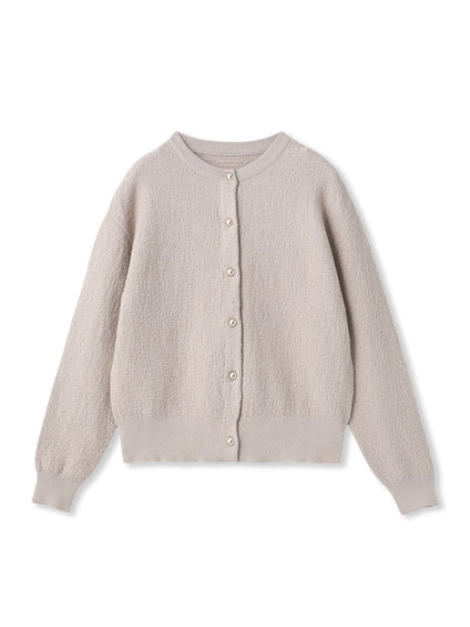 フクレジャガードニットカーディガン≪手洗い可能≫