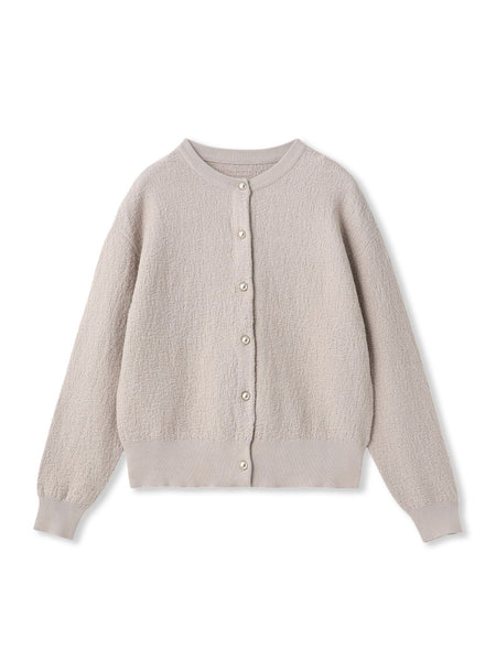 フクレジャガードニットカーディガン≪手洗い可能≫