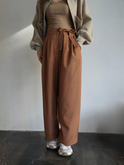 Belted Tack Pants［under150cmさんもオススメ］≪手洗い可能≫