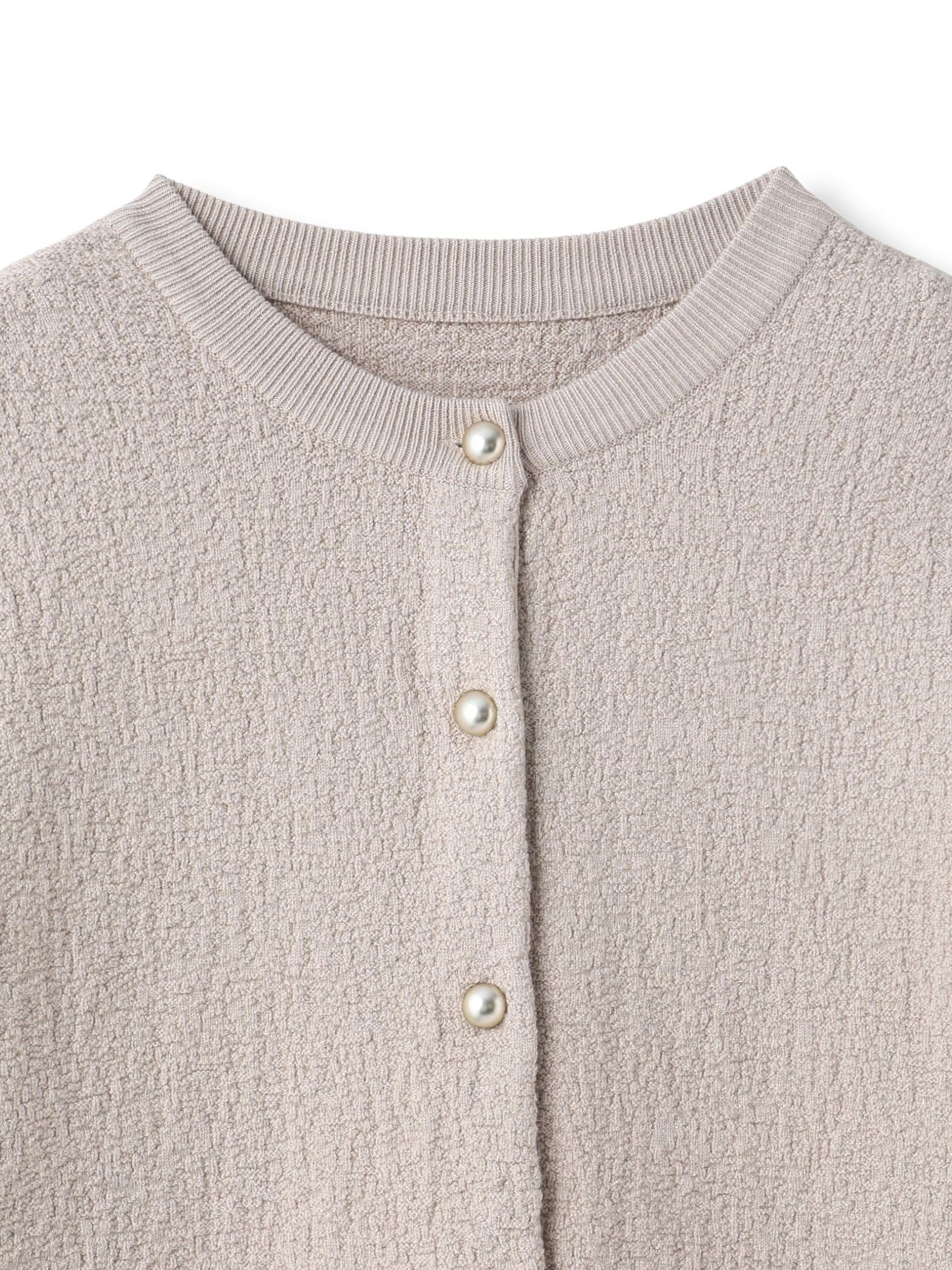 フクレジャガードニットカーディガン≪手洗い可能≫