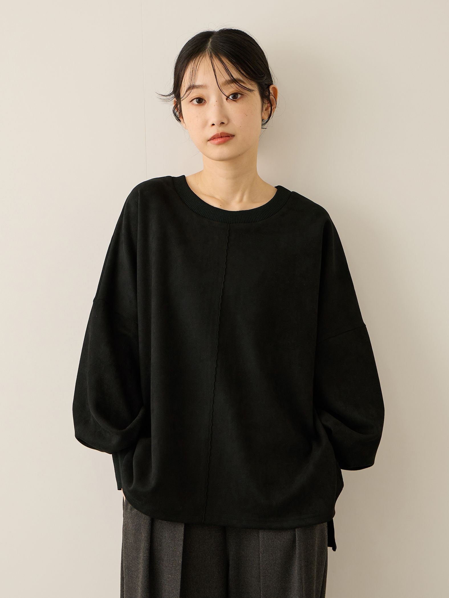 スウェードタッチダンボールプルオーバー≪手洗い可能≫