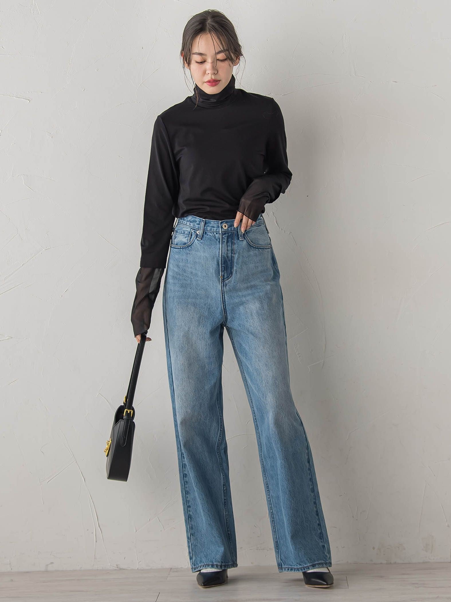 ウォッシャブルベア天竺カットソー≪洗濯機で洗える≫