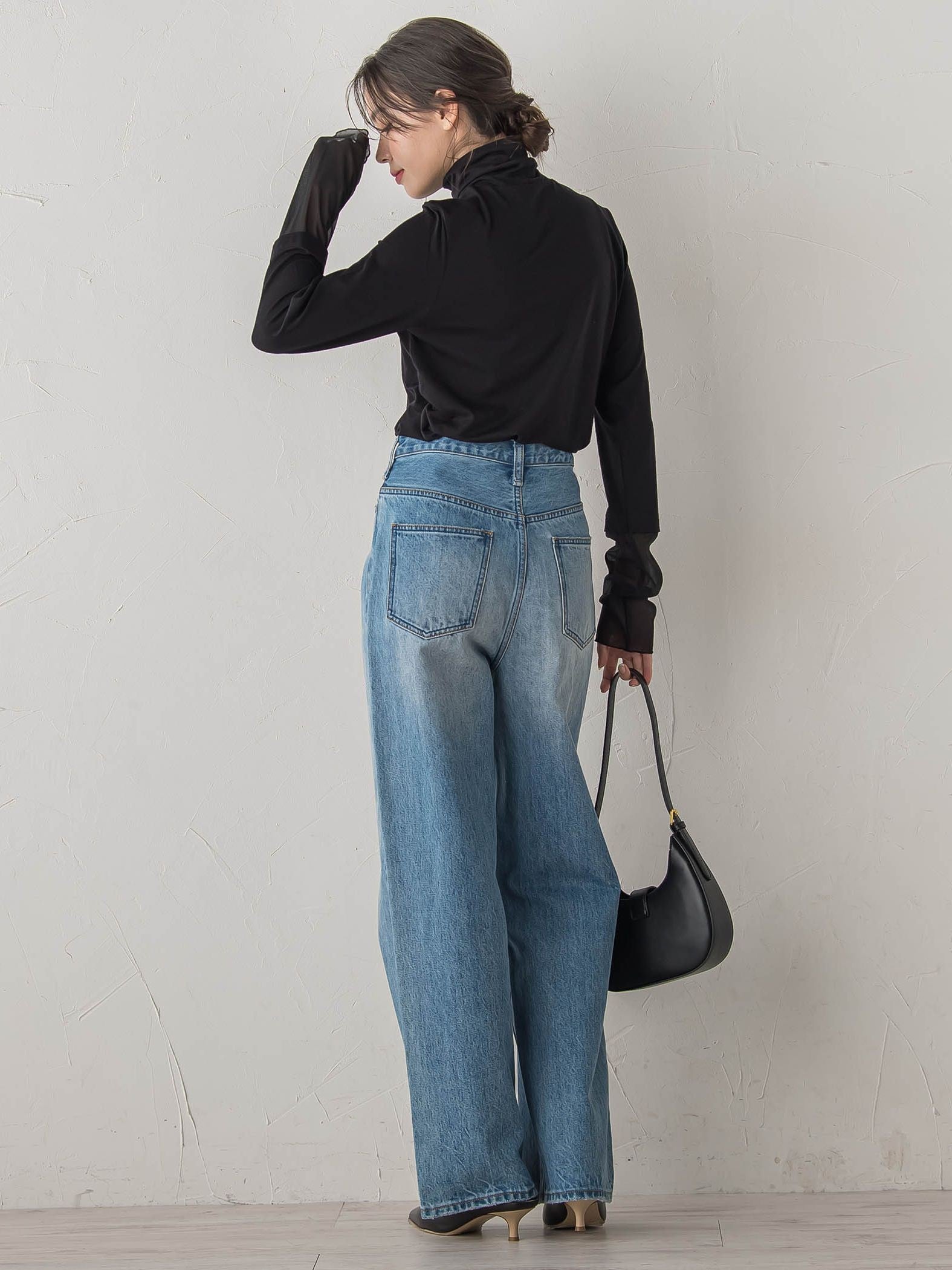 ウォッシャブルベア天竺カットソー≪洗濯機で洗える≫