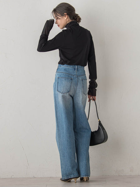 ウォッシャブルベア天竺カットソー≪洗濯機で洗える≫