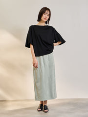 ストレッチフェイクスウェードナロースカート