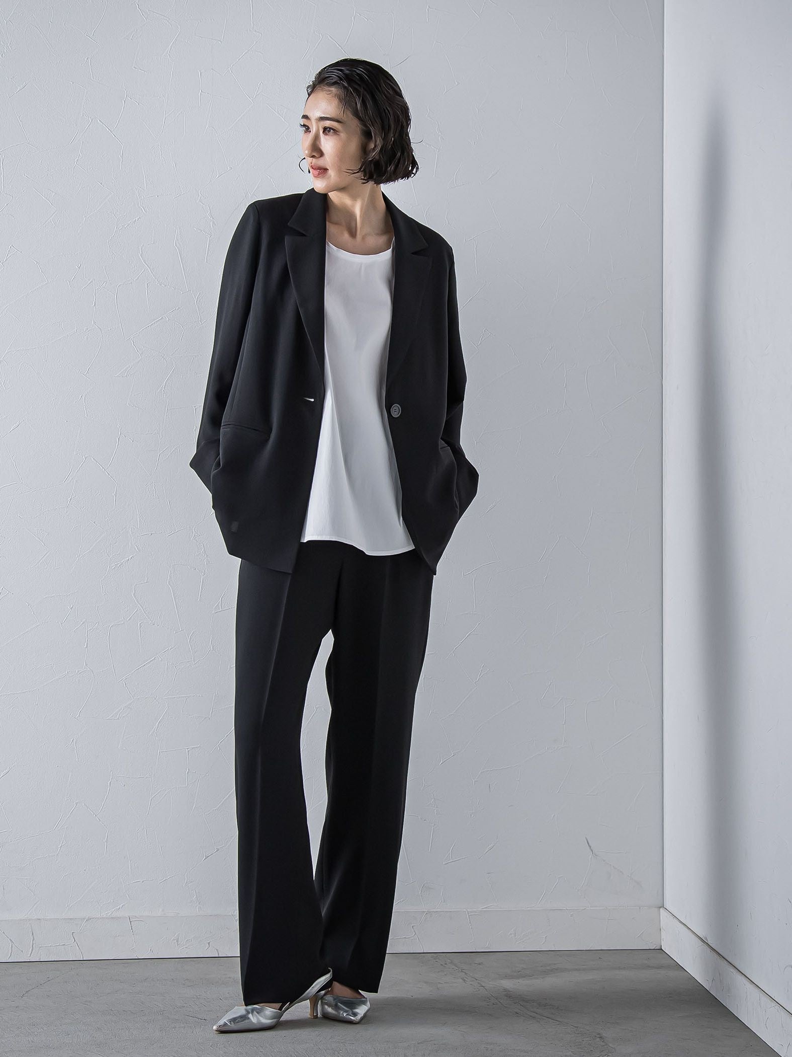 【旅楽シリーズ/極】メランジツイルジャケット≪手洗い可能≫